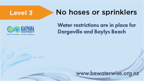 Dargaville and Baylys Beach urged to reduce water use